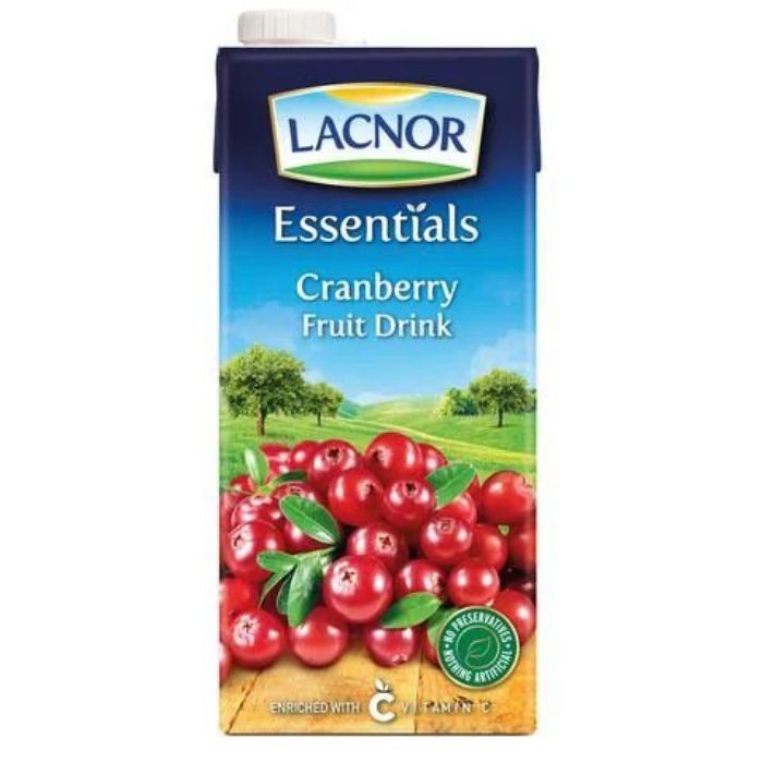 Lacnor Essential Cranberry Drink 12x1ltr