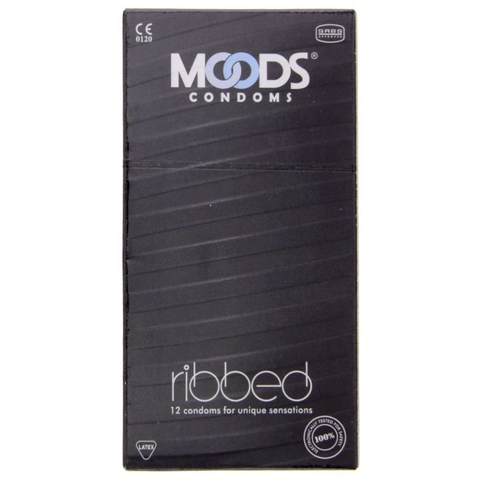 Moods Ribbed Condoms 1x10x12pcs