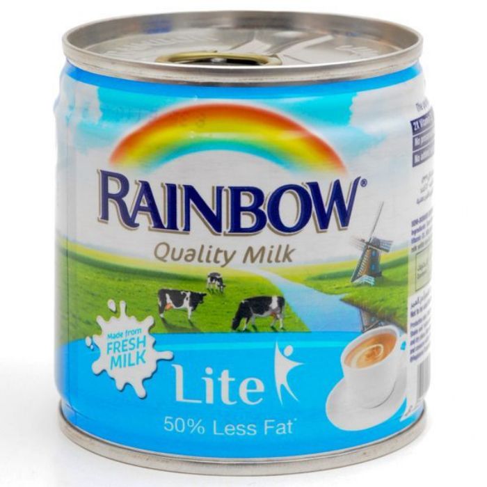 Rainbow Evaporated Milk Lite 8x6x170gm