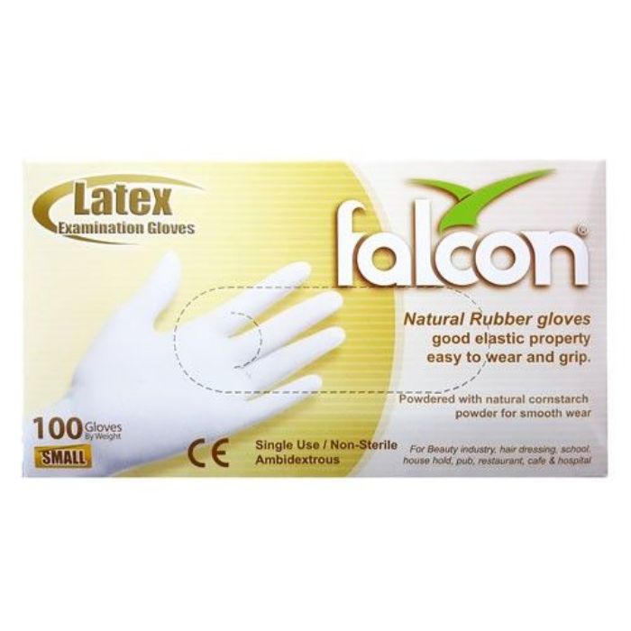 Falcon Latex Exa.Gloves Small 10x100pcs