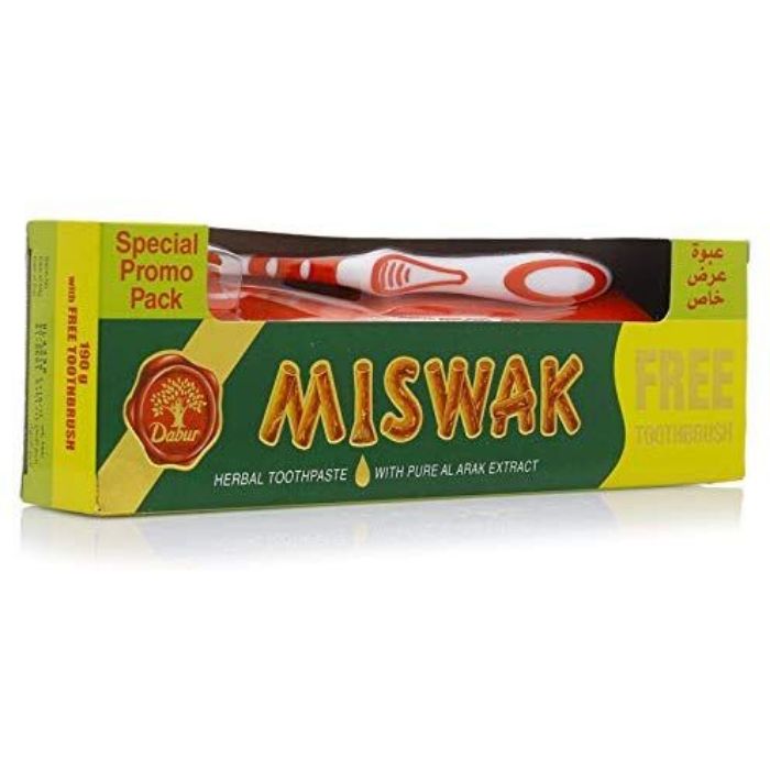Dabur T/Paste Miswak+Brush Free 72x190gm