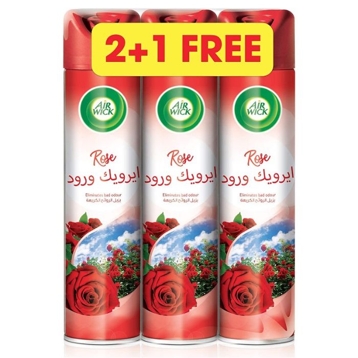 Airwick Air Frshnr Rose 4x(2+1)300ml
