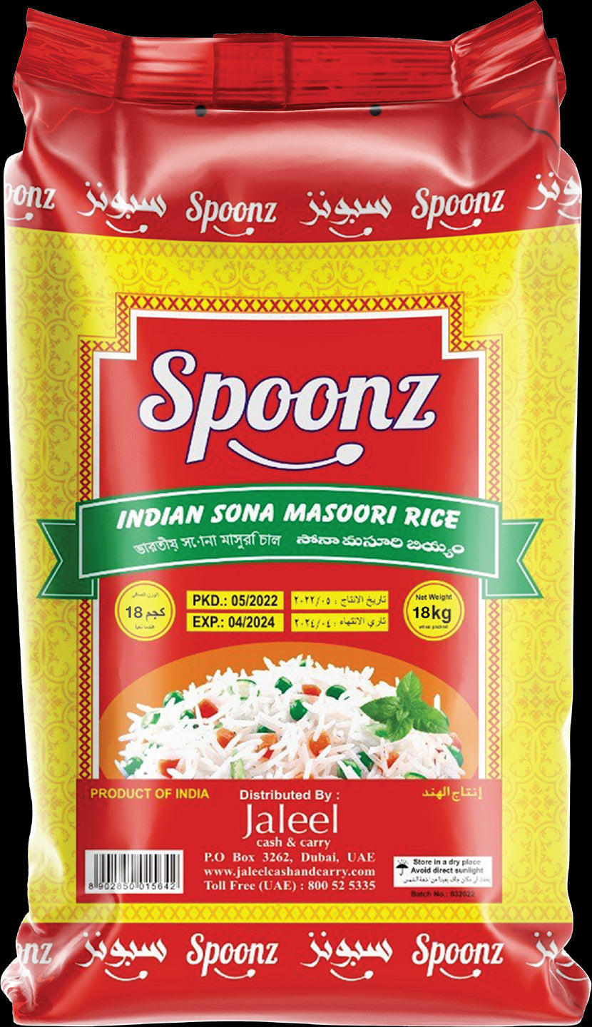 Spoonz Sona Masoori Rice 18kg