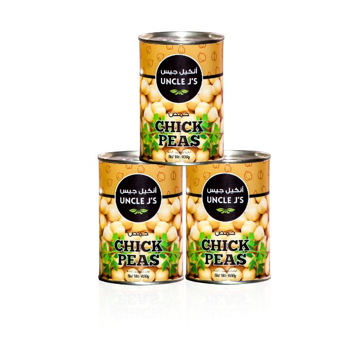 Uncle J`s Chick Peas 4x6x400gm