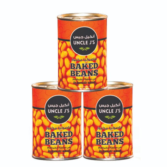 Uncle J`s Baked Beans T/Sauce 4x6x400gm