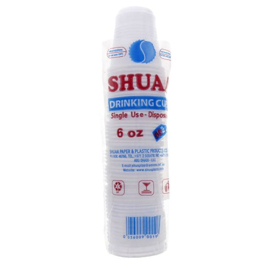 Shuaa Plastic Parcel Glass 6oz 20x50pcs