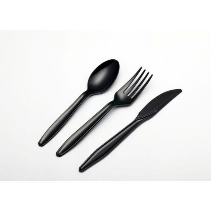 Plastic Table Spoon HD Black (B)40x50pcs