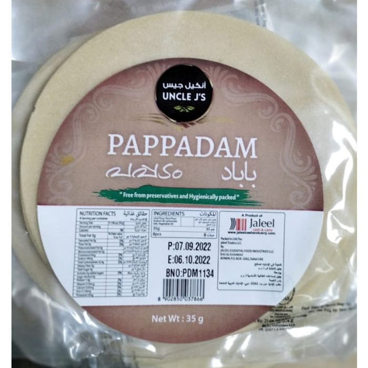 Uncle J's Premium Pappadam 35gm