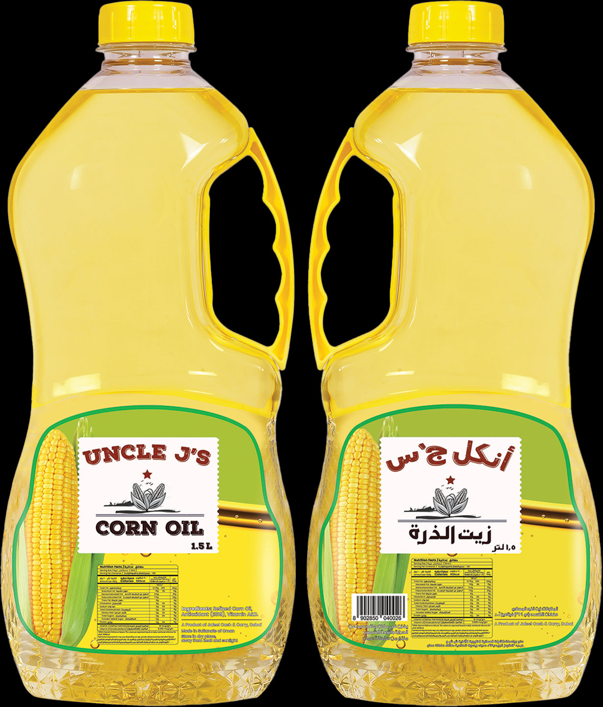 Uncle J's Corn Oil 3 (2x1.5ltr) Twin Pac