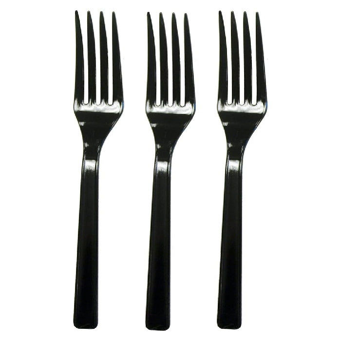 Ozone Plastic Fork Black (HD) 40X50pcs