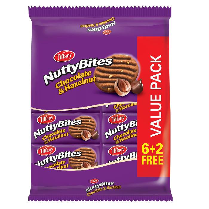 Tiffany Nutty Bites Choco&Haz 3x(8x72gm)