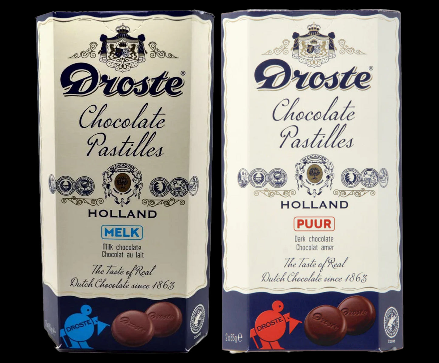Droste Milk Choc T/Pack Roll 8x(2x85g)