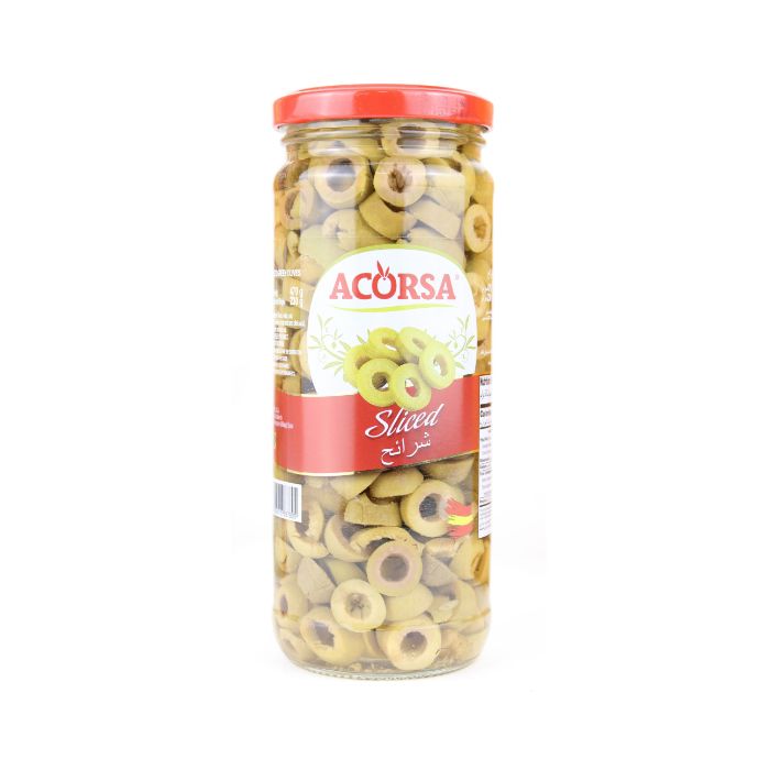 Acorsa Green Olives Sliced Btl 12x230gm