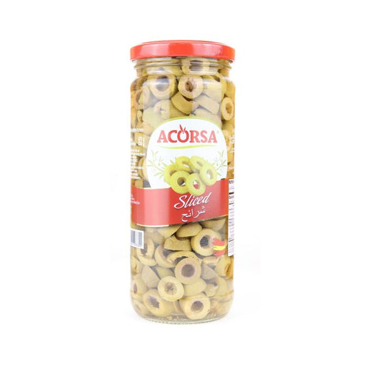 Acorsa Green Olives Sliced Btl 12x230gm