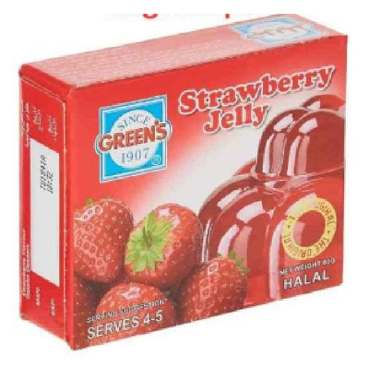 Greens Jelly Strawberry 6x12x80gm