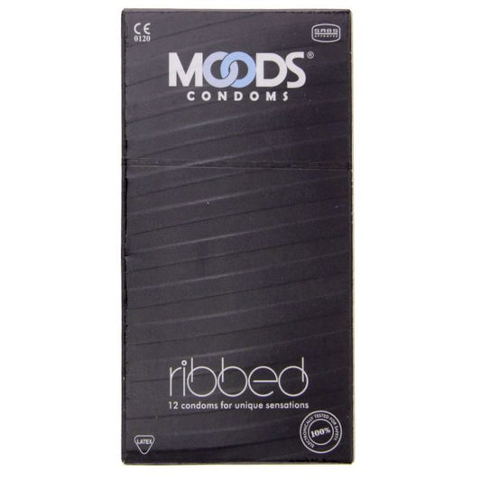 Moods Ribbed Condoms 1x10x12pcs