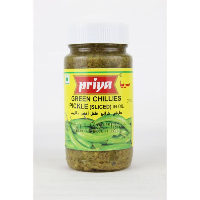 Priya Green Chily Pickle In Oil 24x300gm