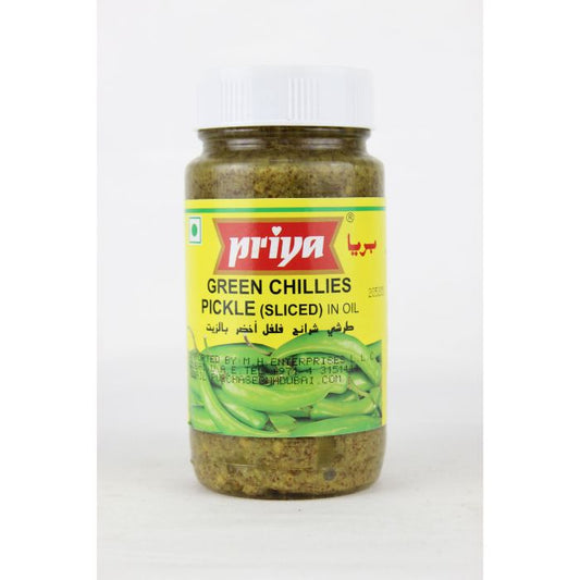 Priya Green Chily Pickle In Oil 24x300gm