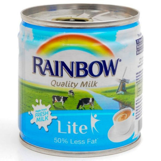 Rainbow Evaporated Milk Lite 8x6x170gm