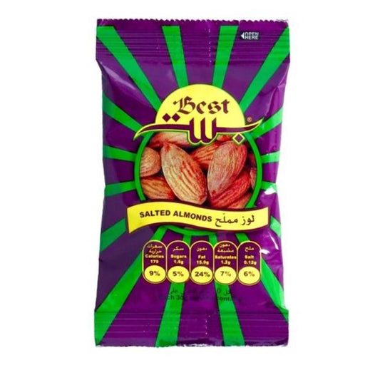 Best Salted Almonds Pouch 6x24x15gm