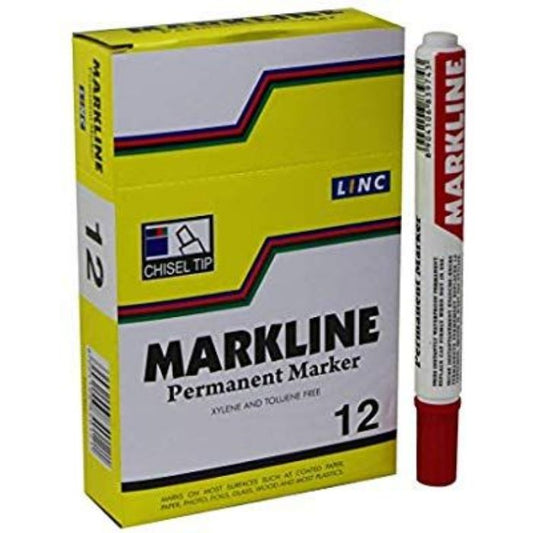 Linc /Top Tip Perm.Marker(Red)80x12pc
