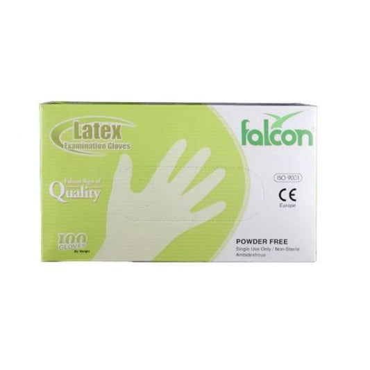 Falcon Latex Exa.Gloves Large Pwdr Free