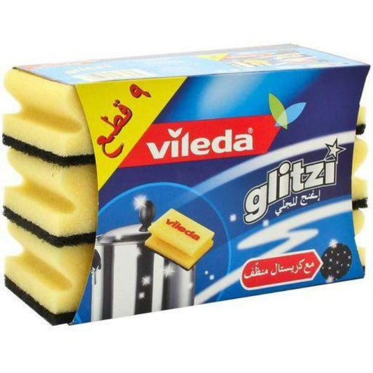 Vileda Glitzi  Sponge Scourer 9pcs 1x24