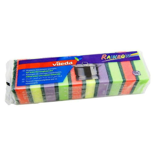 Vileda Rainbow Sponge Scoure 10pcs 1x40