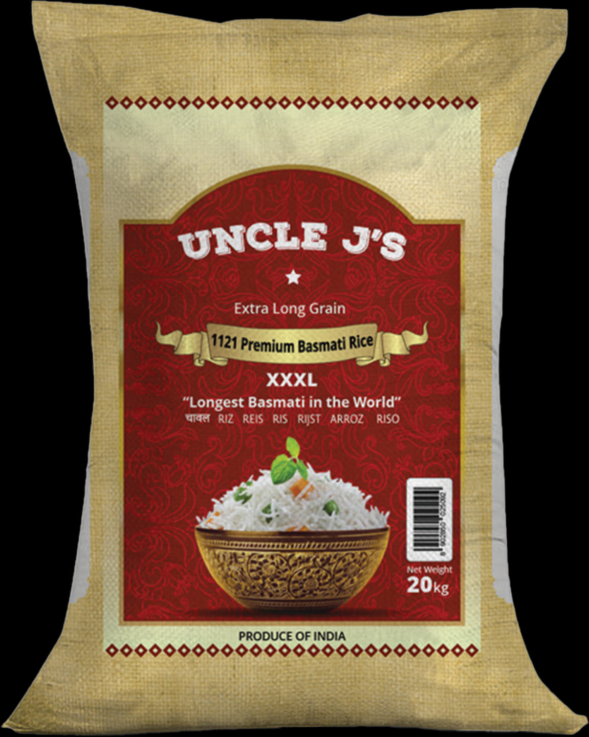 Uncle J`s1121 Premium XXXL Basmati 39kg