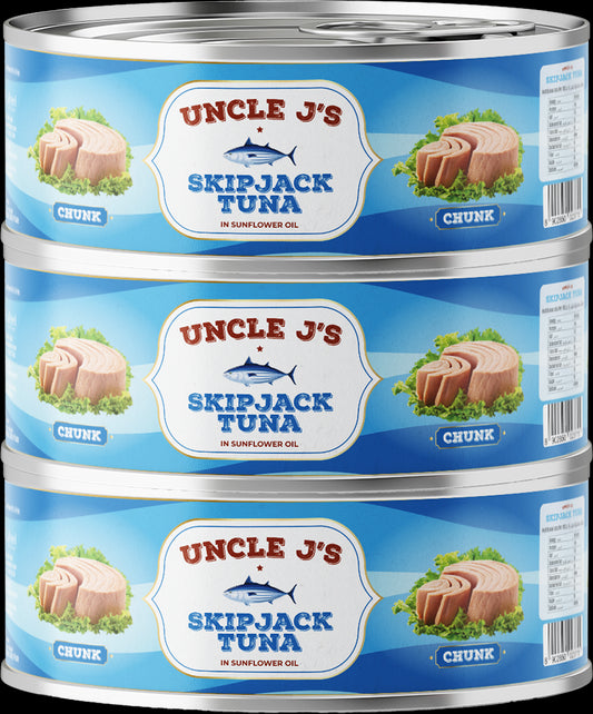 Uncle J`s Tuna Chunk S/F Oil 12x4x185gm