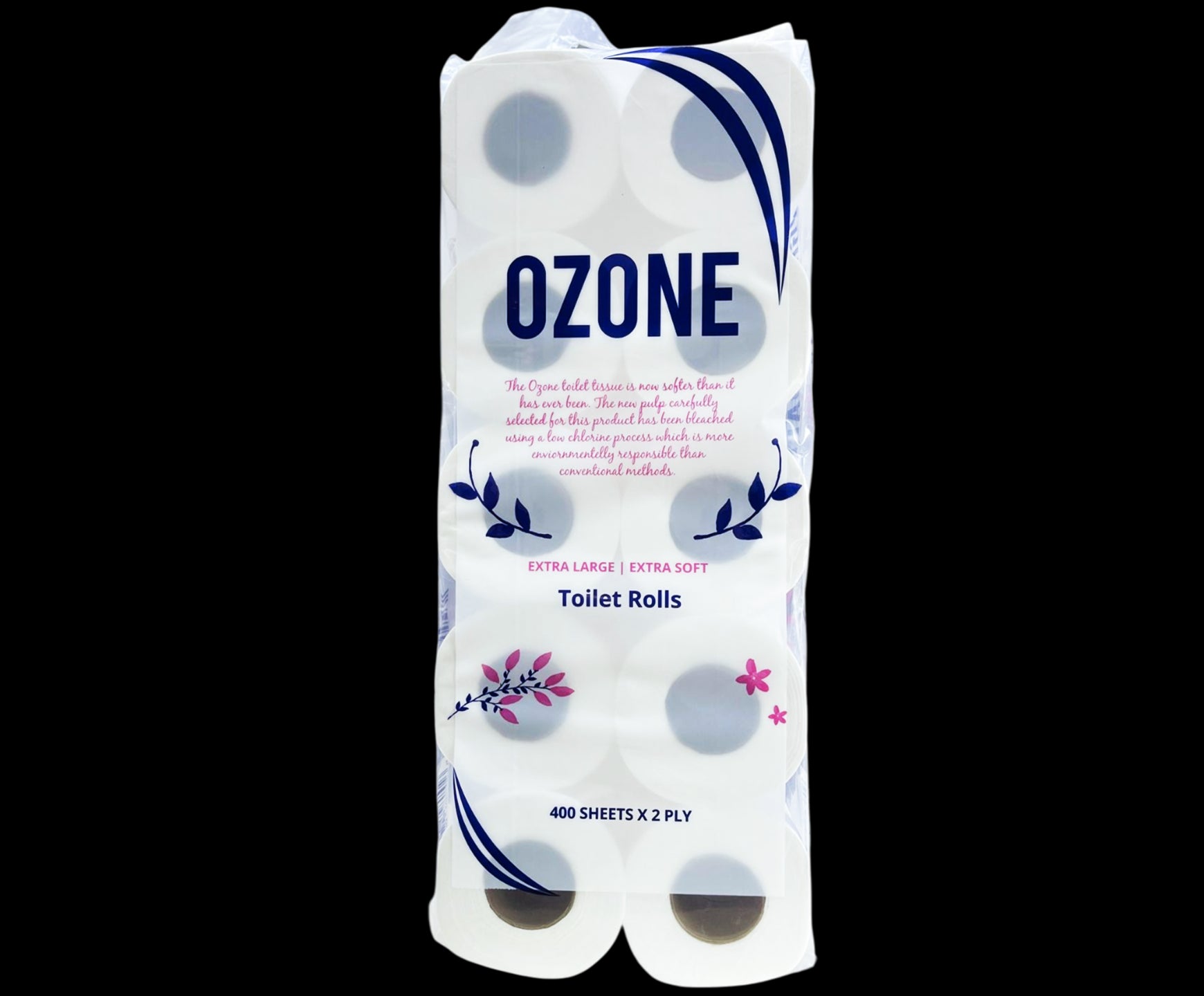 Ozone Toilet Roll 400 sheet 10x10X2ply
