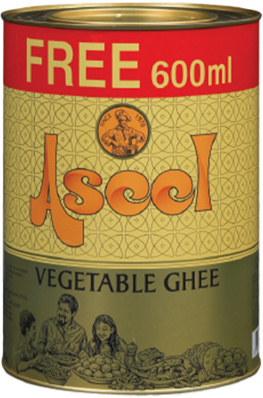 Aseel Vegetable Ghee 4x4LTR+600ml Free