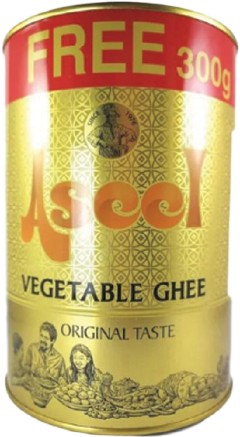 Aseel Vegetable Ghee 6x2ltr+300ml Free