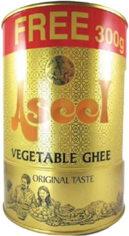 Aseel Vegetable Ghee 6x2ltr+300ml Free