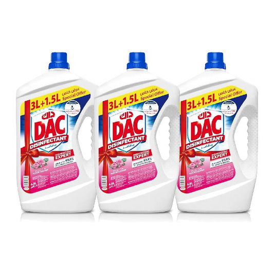 Dac Disinfectant Rose 3x4.5LTR