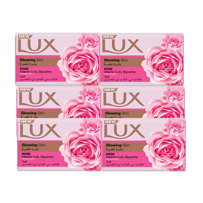 Lux Soap Glowing Skin Rose 8x6x170gm