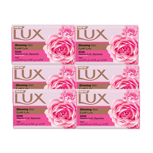 Lux Soap Glowing Skin Rose 8x6x170gm