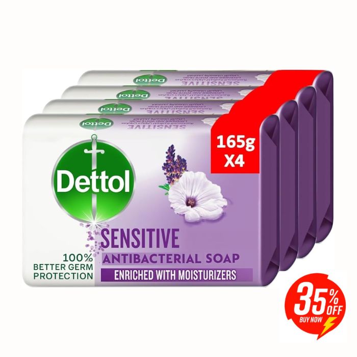 Dettol Soap Sensitive 35% Off 12x4x165gm