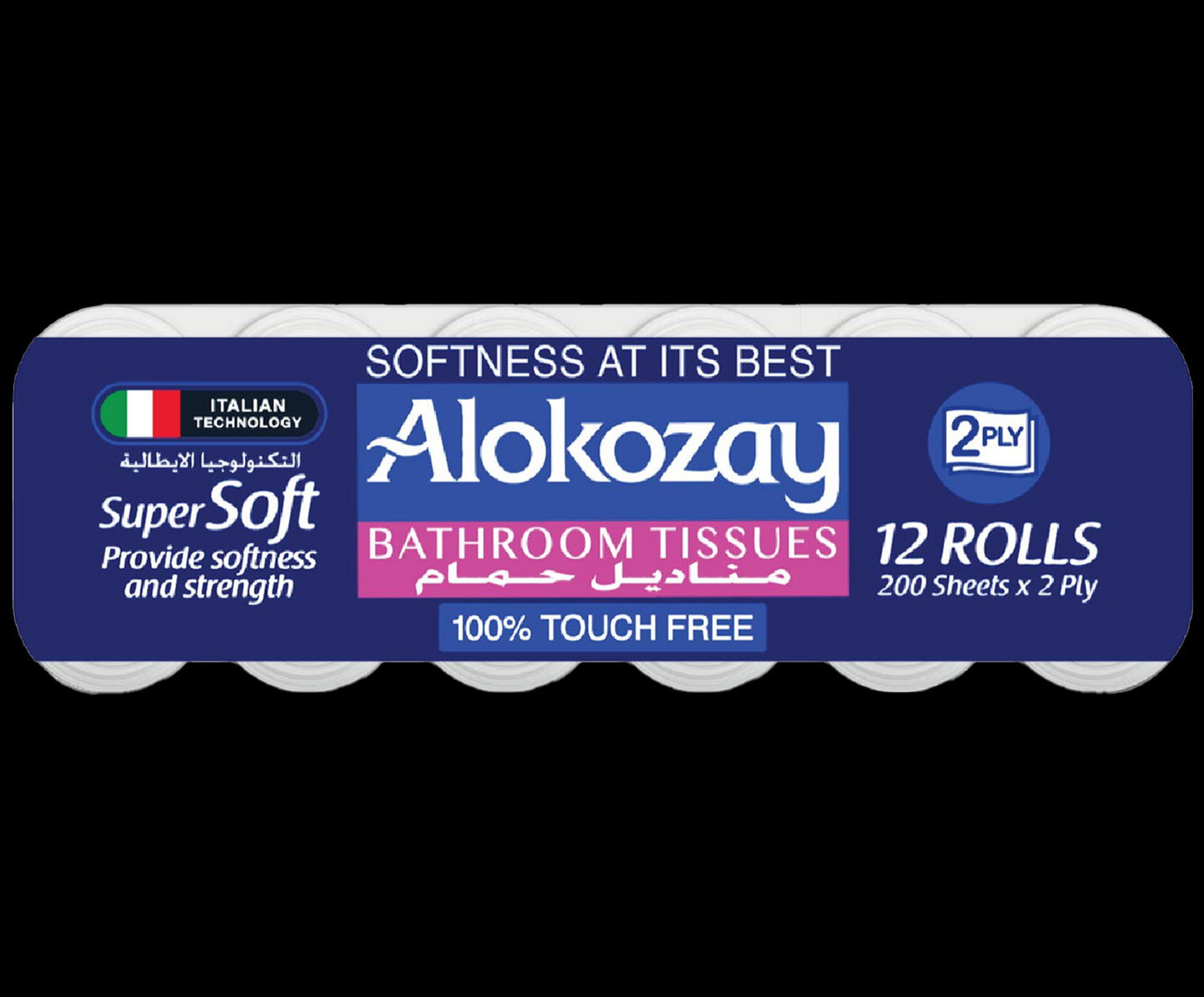 Alokozay Bathrm Tissue 200's4x12 Rolls