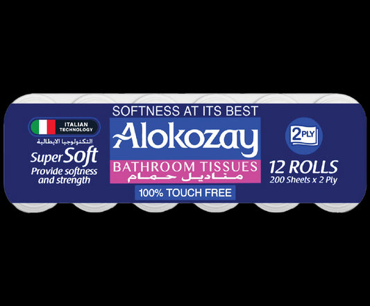 Alokozay Bathrm Tissue 200's4x12 Rolls