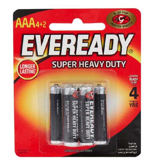 Eveready Battery C-Z 1212 BP6 AAA 4+2's