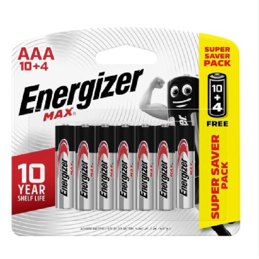 Energizer ALK Battery MaxBP10 AAA 10+4